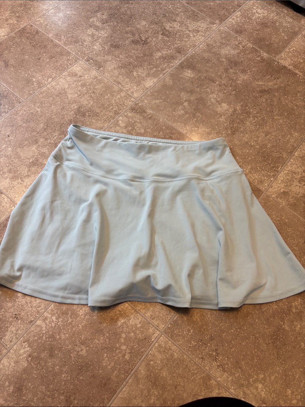 Real Essentials Black Circle Skater Skirt Blue
